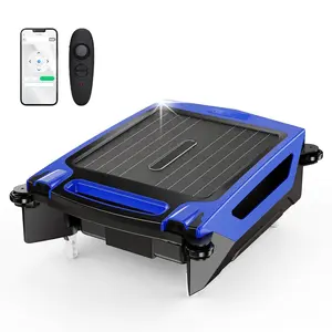 2026 New Model Solar Pool Skimmer Robot with APP Remote Control Dual Charging Modes Automatic Cleaner Salt Resistant Motor Smart Obstacle Avoidance