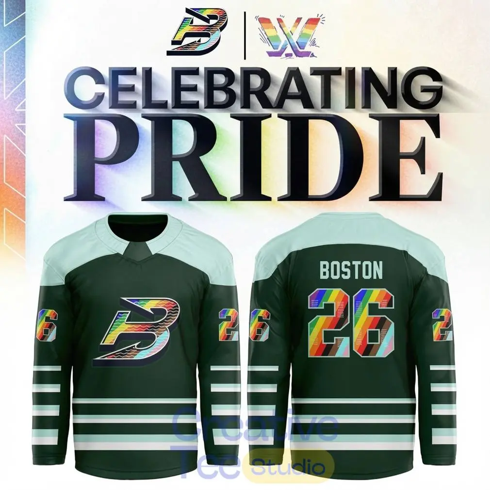 Boston Fleet Pride Month 2026 PWHL Game Custom Hockey Jersey