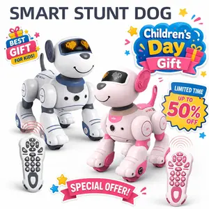 【Children’s Day Sale】Smart RC Robot Dog with Infrared Remote, Rechargeable Interactive Toy with Dancing, Walking & Stunt Features for Kids – Programmable Fun Educational Toy for Boys and Girls electronic toy dog Interactive Robotic Puppy Toy