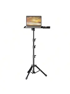 Projector Stand Tripod Laptop Stand With Adjustable Height 26 To 63 Inch Mobile Laptop Cart On Wheels With Phone Holder Floor Stand For Couch For Outdoor Movies