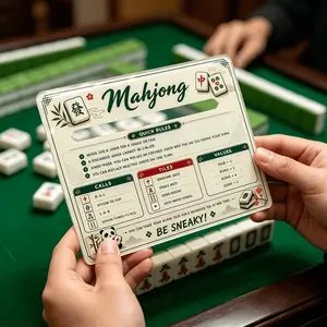 Aesthetic Mahjong Rule Reader - Clear Acrylic Card Identifier Accessory For Tabletop Game Party Game Cards