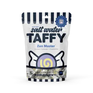 Taffy Shop, Zen Master Salt Water Taffy - Lemon, Lavender, Chamomile Flavored Soft, Sweet & Chewy Candy