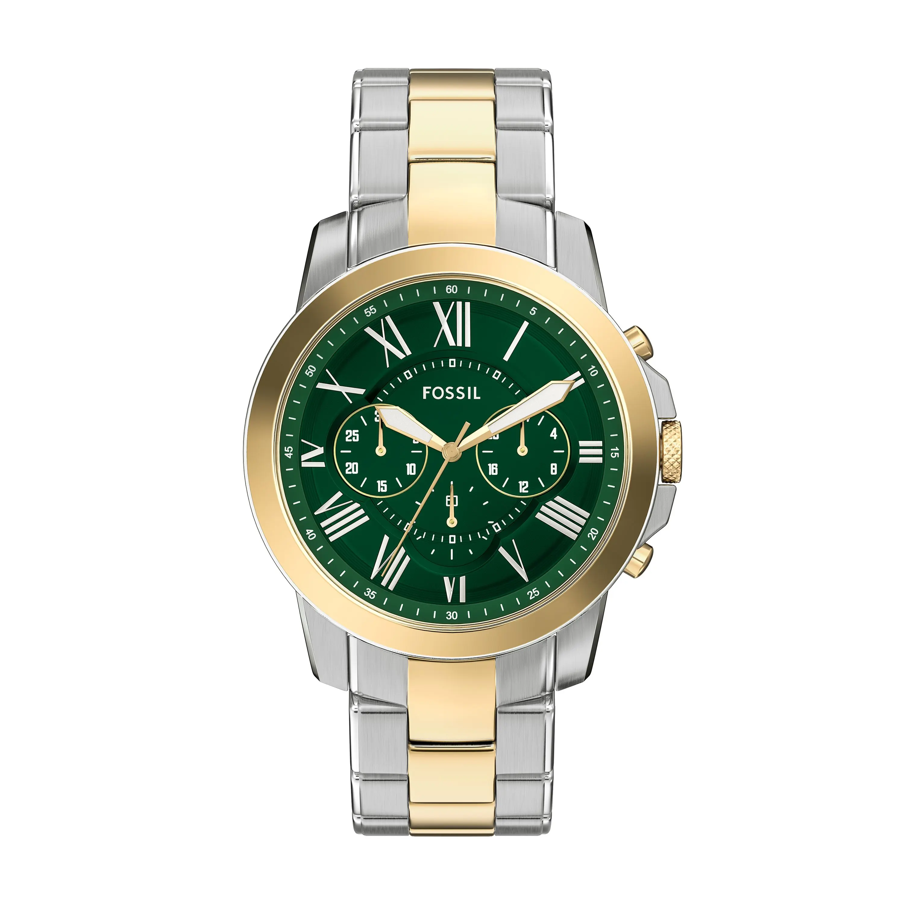 Fossil Men's Grant 44mm Chronograph Two-Tone Stainless Steel Watch