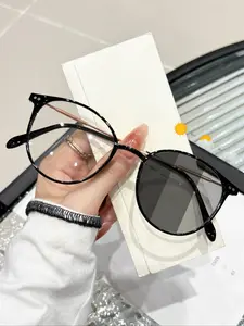 Unisex Round Classic Photochromic Sunglasses, Perfect for Beach Vacations, Driving, Camping, Universal Fit Sun Glasses