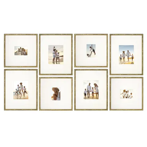 Camden Reed Arcadia 8-Piece Oversized Gallery Wall Frame Set, 16x20 & 16x16 Matted Frames for 8x10 & 5x7 Photos/Art Prints, Home Accessory for House Decor, Homegoods Living Room Decorations