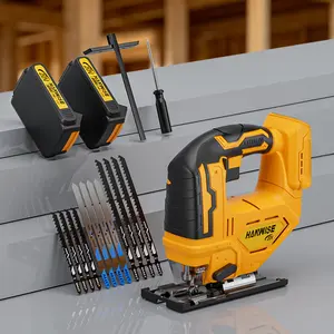 HANWISE brushless curve saw, wireless curve saw tool, supports straight/curved/oblique/circular cutting, 45 ° oblique angle, suitable for cutting wood, metal and plastic - perfect Christmas gift for men and fathers