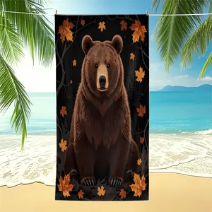 Gothic Dark Style Animal Print Beach Towel, Lightweight & Comfortable, Quick Dry & Absorbent, Suitable for Beach, Surfing, Swimming and Summer Beach, Ideal Gift for Gothic Lovers