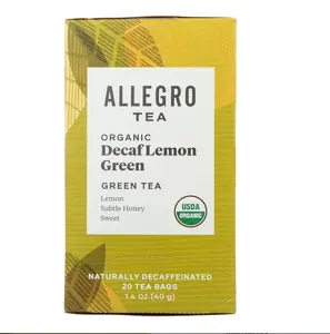 Allegro Tea, Organic Decaf Lemon Green Tea Bags, 20 ct