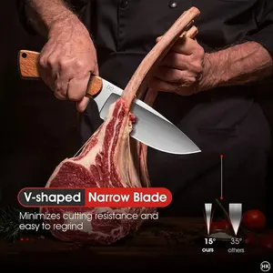 Stainless Steel Cutting Knife, Forging Cutting Knife, Multi-Purpose Knife with Sheath, Dull Blade, High-Quality Kitchen Tool, Stainless Steel Knives