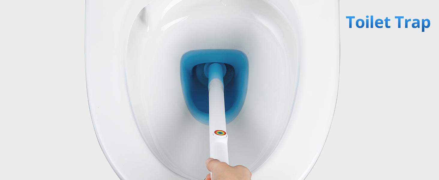 Disposable Toilet Cleaner Wand & Holder Set, Wall Mounted Toilet Bowl Brush Kit with 12 Refill Heads, Hygienic Cleaning System for Bathroom & RV