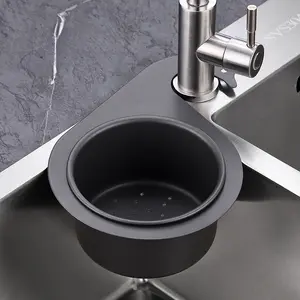 Swan Stainless Steel Sink Filter Basket, Hanging Kitchen Garbage Corner Filter, Durable Water Basin Storage Holder