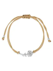 Sterling Silver Birth Flower Bolo Bracelet