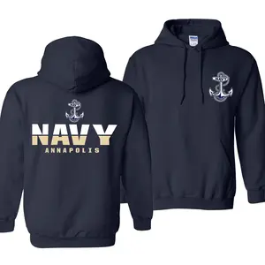 Colosseum Midshipmen Lantern Hoodie, U.S. Naval Academy Team Pullover, Patriotic College Pride Gift for Men and Women, Perfect for Christmas or Game Day, Made in USA