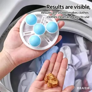 3 Piece Economic Set Floating Filter for Washing Machines Cleaning Balls And Lint Removers Suitable for Washing Machines Lint Removers for Washing Machines Floating Filter with Cleaning Balls Deep Cleaning