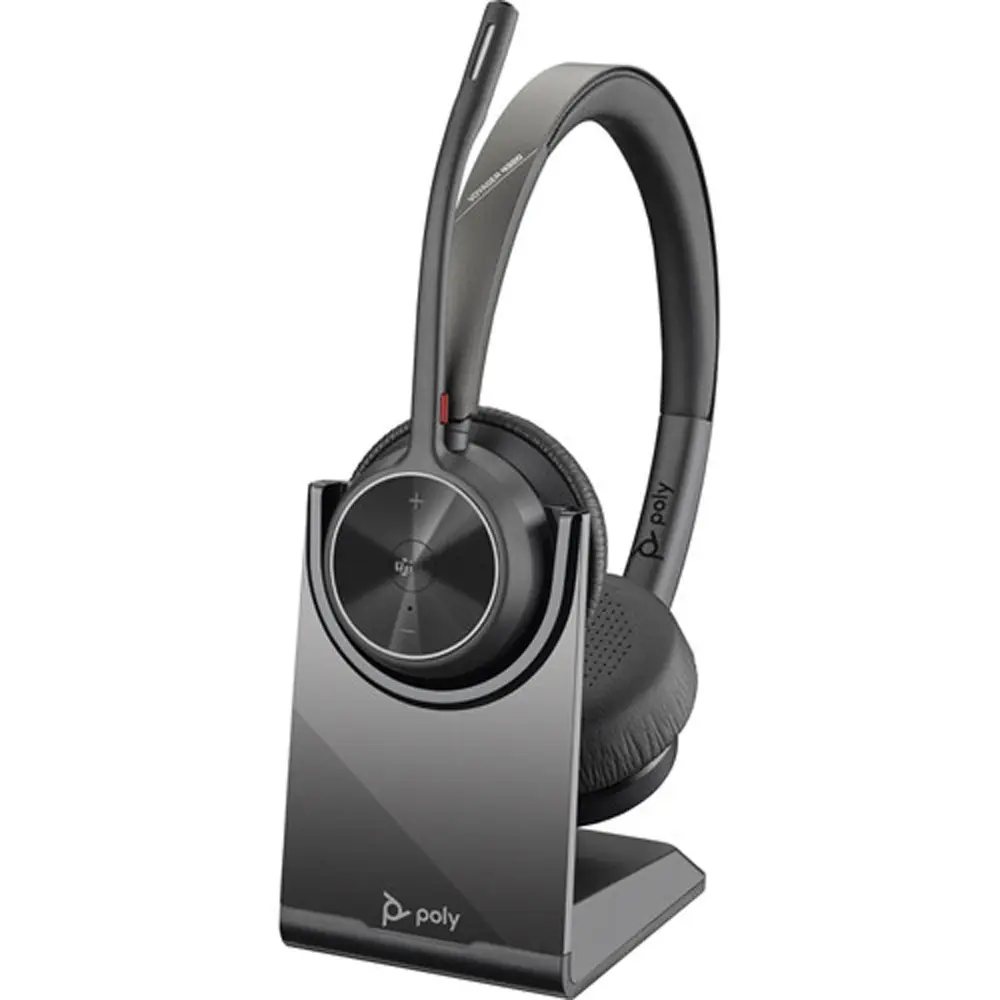 Poly Voyager 4320 Bluetooth Stereo Headset with BT700 USB-C Dongle and Charging Stand (Microsoft Teams Certified)