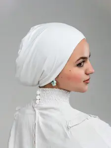 Women's Modest Plain Design Soft & Comfortable Headscarf Turban Hijab, Ideal for All Seasons, Perfect for Daily Wear & Outdoor Activities, Wrap