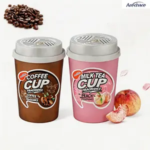 ️LIMITED TIME DEAL!  Cute Milk Tea Cup Shape Gel Aromatherapy Car Air Freshener,180 Days Long-Lasting Odor Elimination, For Car Home Bathroom Safe for Kids & Pets