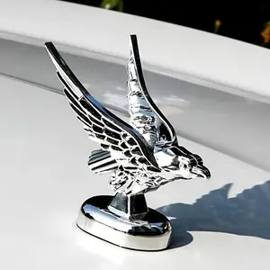 Halloween gifts-1pc 3D Eagle Hood Ornament Car Bonnet Emblem Stylish Front Cover Badge for Exterior Decoration Unique Auto Modification Accessory for Trucks SUVs and Classic Cars