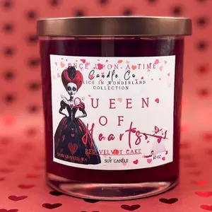 Queen of Hearts—Alice in Wonderland—Red Velvet Cake Aroma Candle Decor Scented Vanilla Cheese