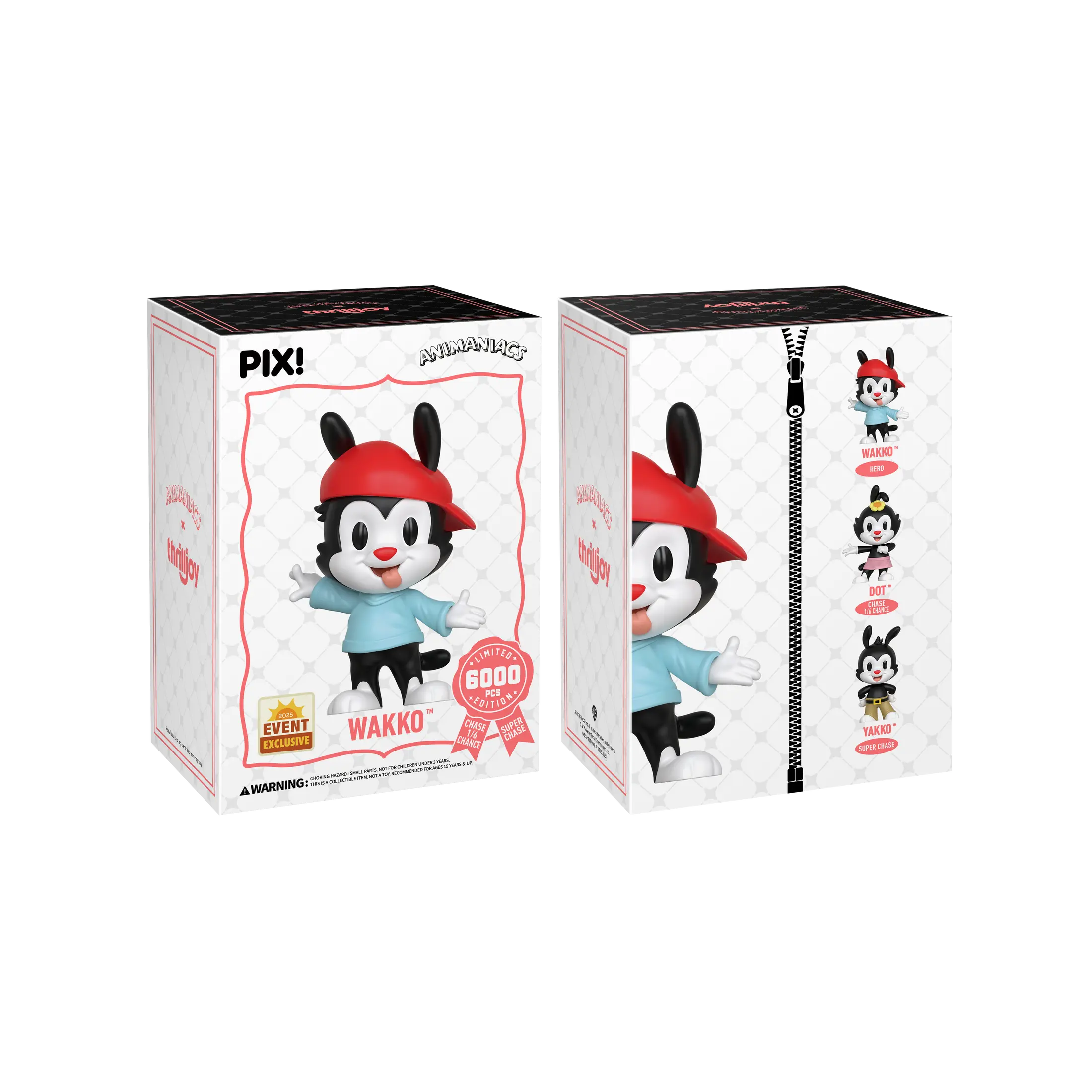 Thrilljoy PIX! Animaniacs Wakko (Event Exclusive) LE 6000 Collectible Blind Box Vinyl Figure