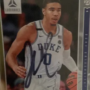 Jayson Tatum Duke University College Card Autographed Basketball Trading Card