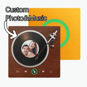 New 4.0 without Frame Upgrade Custom Music Fridge Magnet Vinyl Player Style Fridge Magnet Gift for Lover