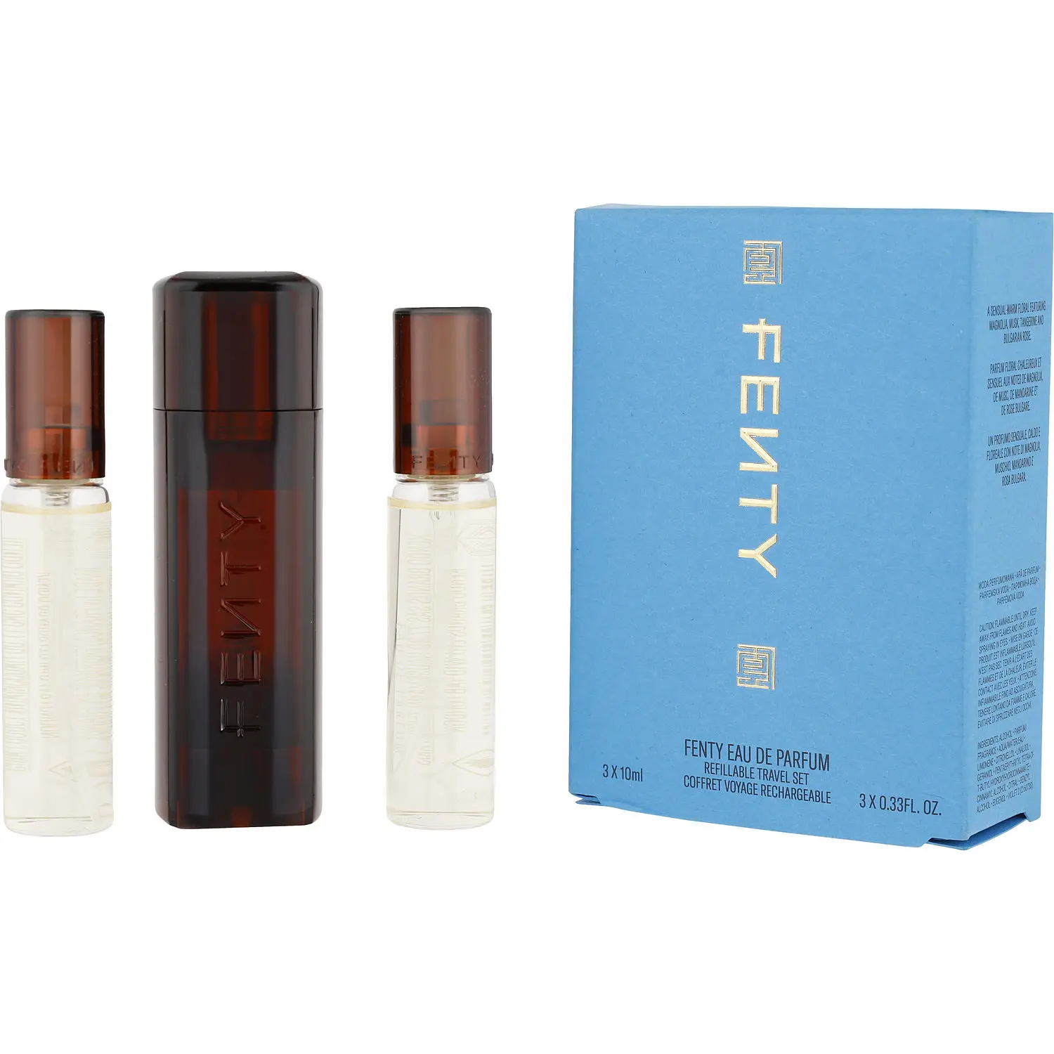 Fenty Set-Eau De Parfum Spray 0.33 Oz Mini & 2X Eau De Parfum Refill 0.33 Oz Mini For Women
