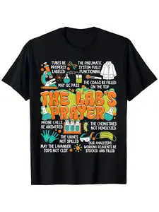 Medical Laboratory Scientist T Shirt for Lab Week Men's Tee Casual Summer Short Sleeve Crew Neck Ideal for Everyday Use & Holiday PresentsMen's Graphic Tee Casual Crew Neck Short Sleeve T Shirt All Season Top for Casual Attire Casual Wear