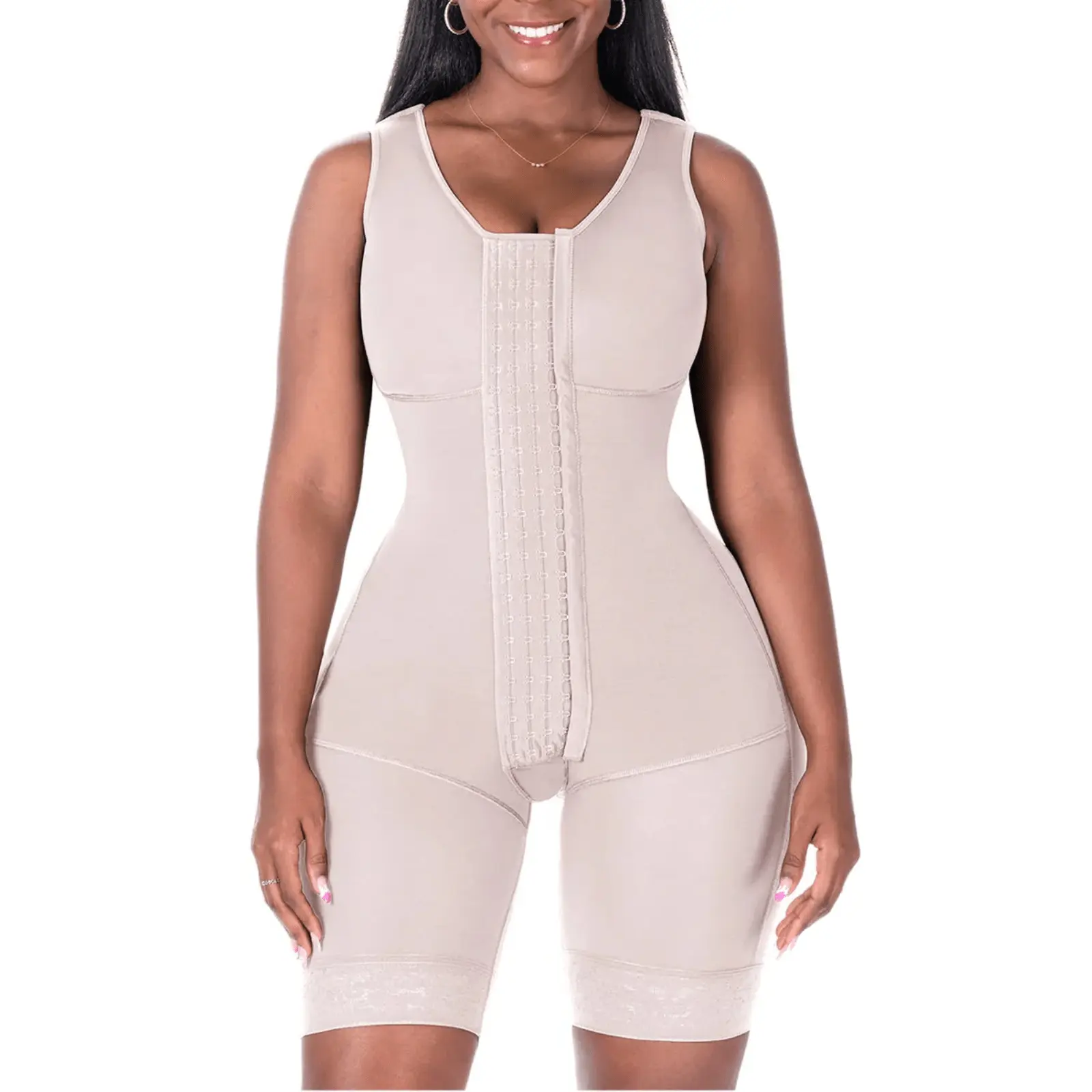 Bling Shapers BLI-553BF – Colombian Bodysuit | Built-In Bra Faja, Smooth, Fabric, Everyday, Compression, Adjustable, Fit, Shapewear, Soft, Waist Cincher, Postpartum Recovery