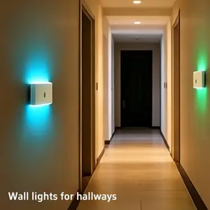 USB Rechargeable LED Motion Sensor Light, Multi-Color Adjustable, Easy Install Night Light, RGB Cabinet Lighting, Ideal for Hallway, Bedroom, Kitchen, Wireless Wall Sconces