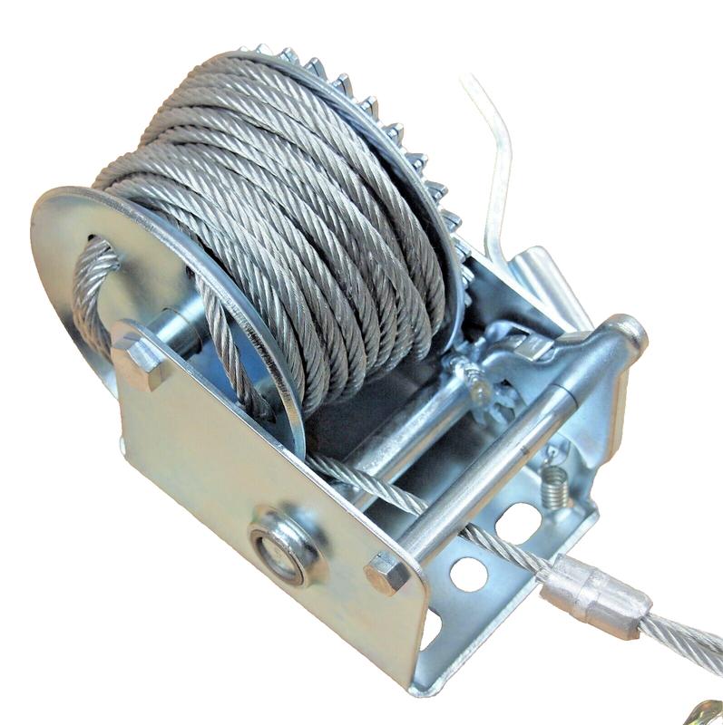 H.D. Hand Winch Gear Steel Cable ATV Towing Trailer Boat 600 LBS