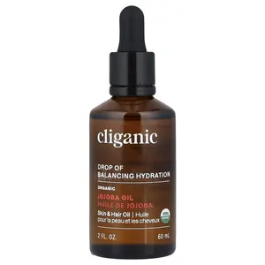 Cliganic Organic Jojoba Oil, For Oily & Combination Skin , 2 fl oz (60 ml)