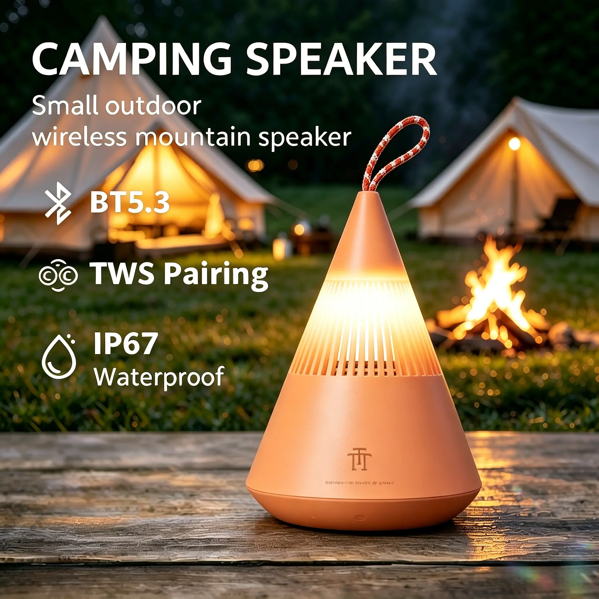Portable Bluetooth Speaker with HD Sound & Great Audio Quality | BT 5.3 & TWS Pairing | IP67 Waterproof | Compact & Easy to Carry | Suitable for Home, Party, Outdoor, Beach, Camping | Birthday Gift Idea