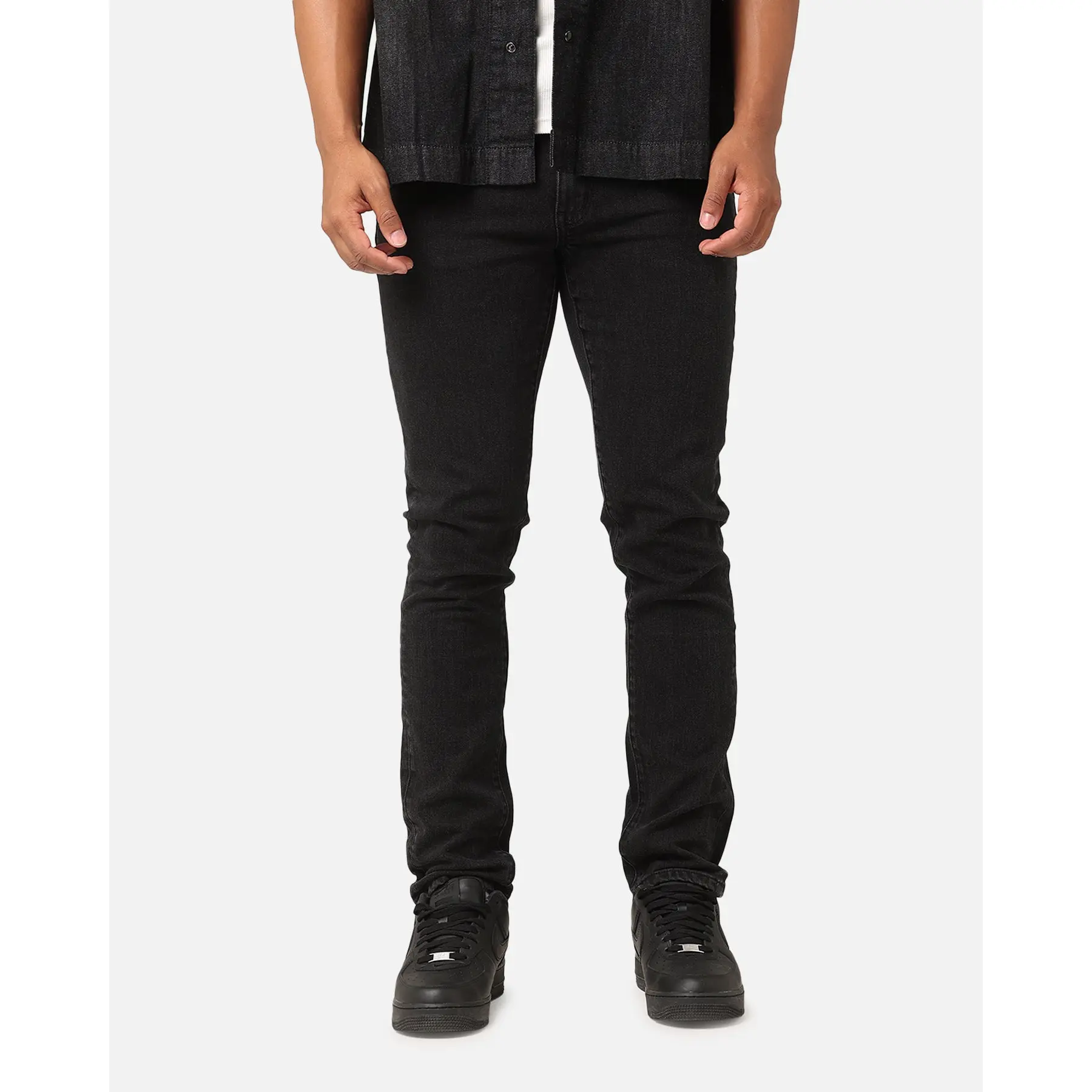 Saint Morta Tapered Denim Jeans Washed Black