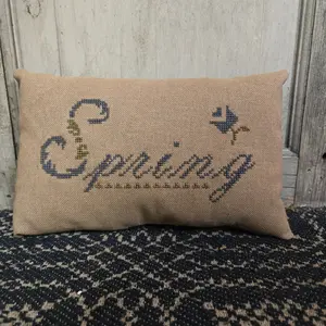 Spring Cross Stitch Pillow