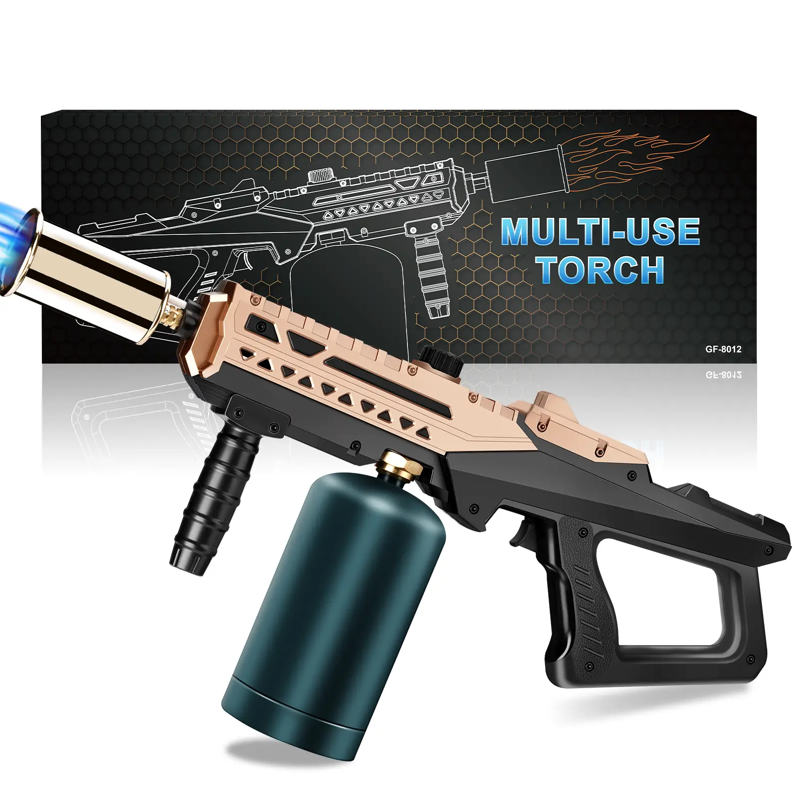 Powerful Grill Torch Gun with Adjustable Propane Flame, Cooking Torch for Grilling Searing Cooking, Perfect for Chefs Outdoor Enthusiasts and Home Use