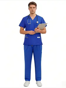 New Straight Leg M-edical Scrubs Set Comfortable Uniform For Hospital Operating Room ICU Clinic Doctor Nurse