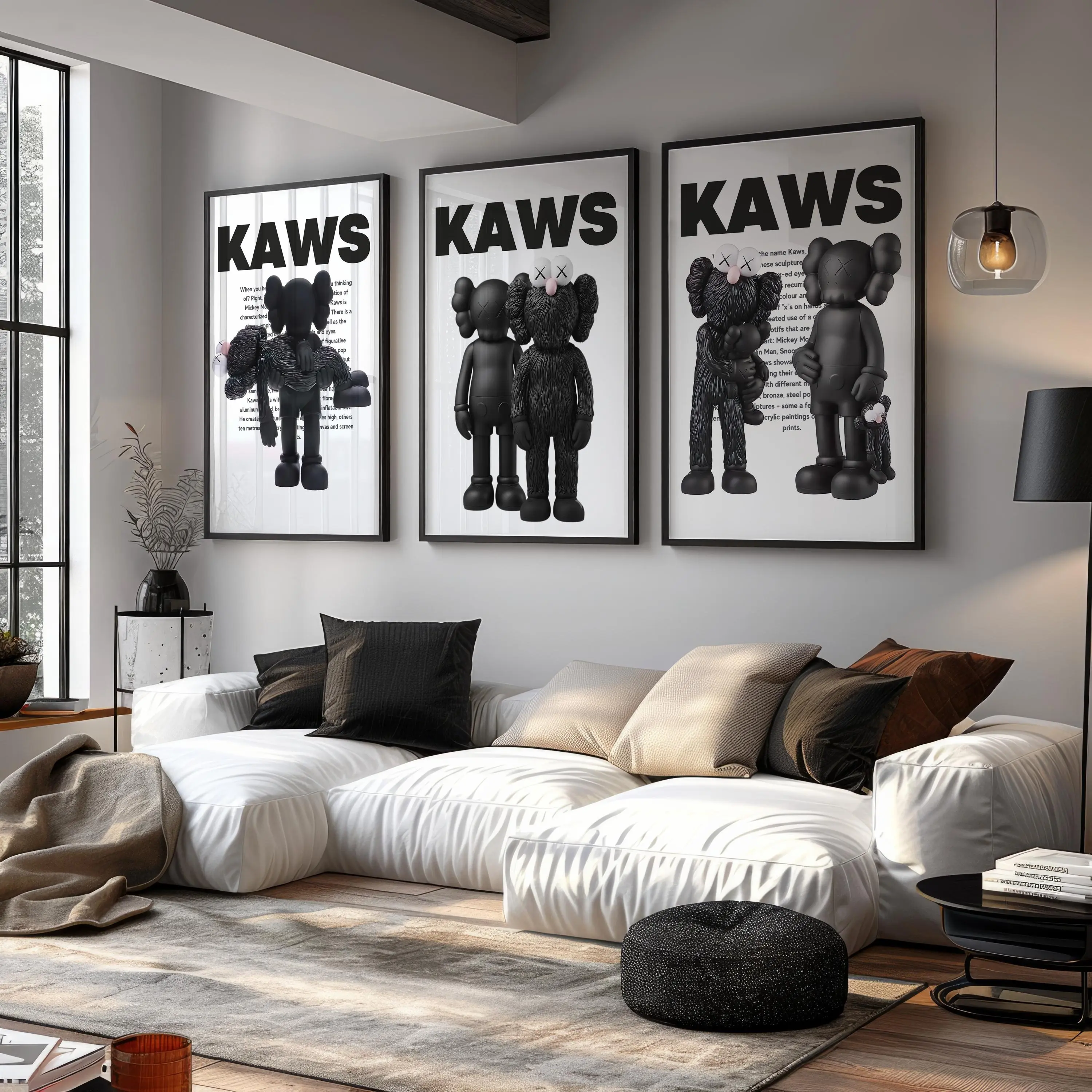 3-Piece Hypebeast Decor Wall Art, Black and White Urban Streetwear Posters, KPS3