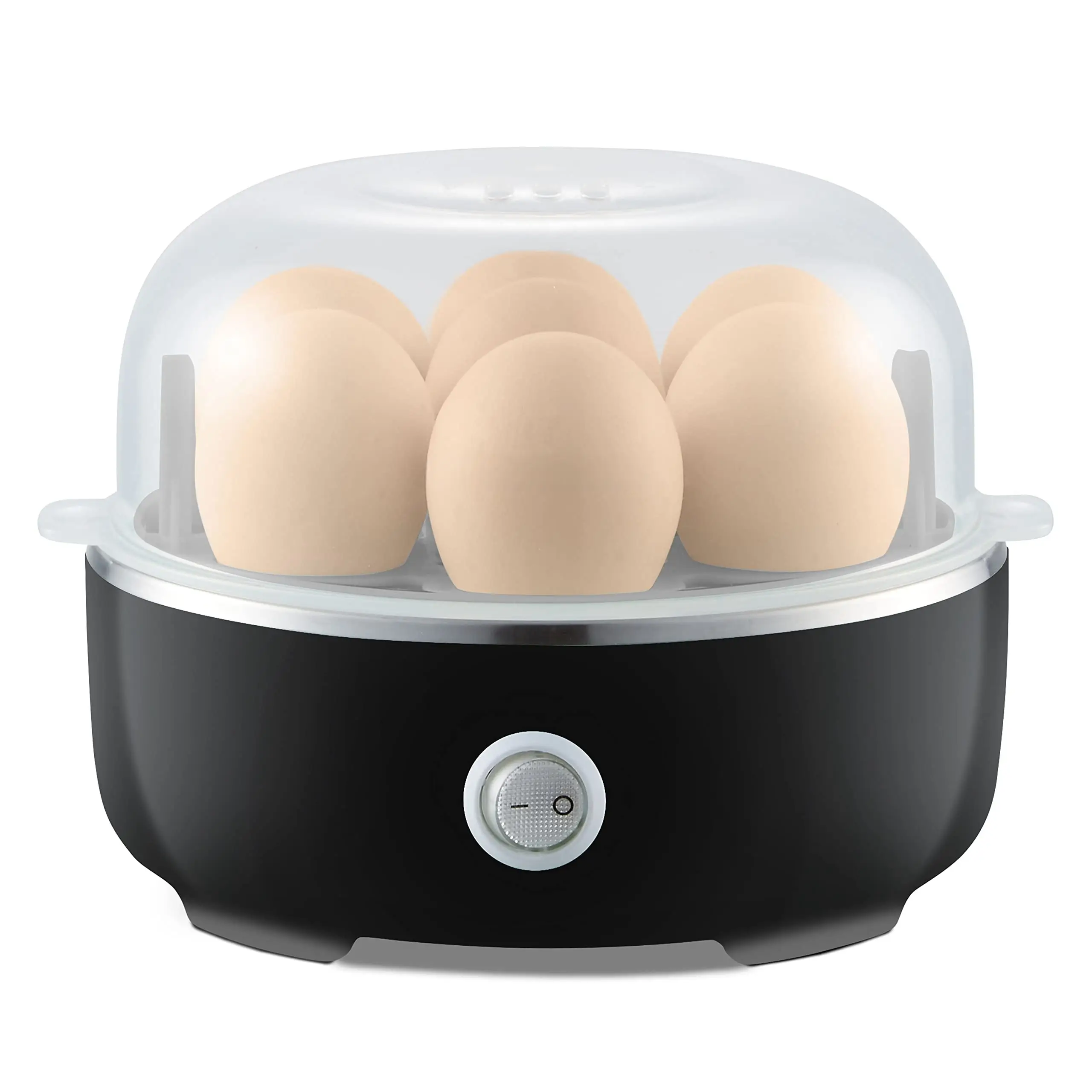 Easy Egg Cooker Electric 7-Egg Capacity, Soft, Medium, Hard-Boiled Egg Cooker with Auto Shut-Off, Measuring Cup Included, BPA Free, Classic Black