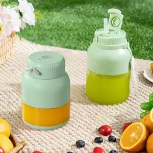 Portable Electric Citrus Juicer 17oz BPA-Free 2-in-1 Blender for Smoothies Shakes Includes Straw & 2 Lids Outdoor Ready 1500 Usb Silicone