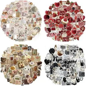 Vintage Aesthetic Scrapbooking Stickers, 240 Pcs Durable Waterproof Vinyl Accessories - Personalized DIY Scrapbook, Water Bottle Decor Supplies