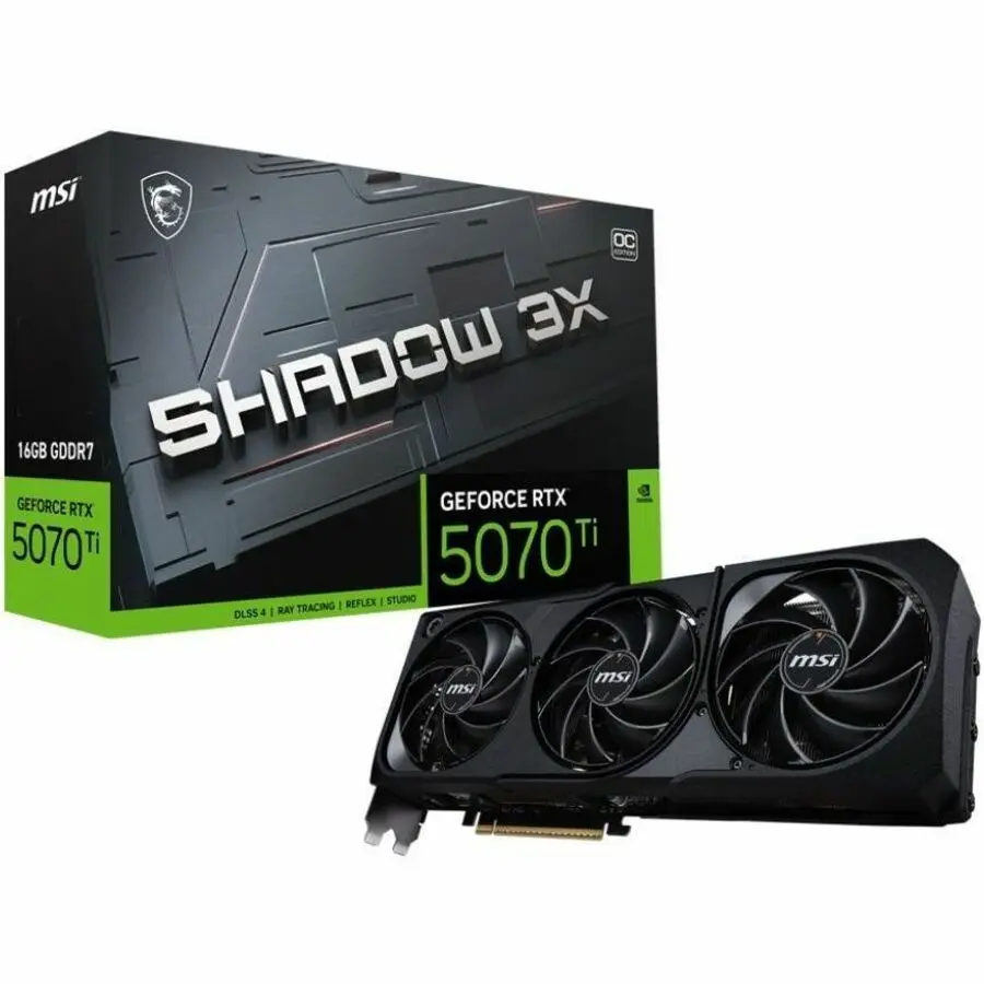 MSI RTX 5070 TI 16G SHADOW 3X OC 16GB GDDR7 Graphic Card G507T16S3C