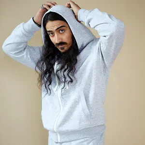 Men's Loose Fit Full Zip Hoodie - Fleece, Oversized Fit, Hooded Design, Pockets, Ideal for Layering, Casual Style