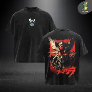 Mazinger Z Graphic Tee Oversized Regular Shirt Washed Cotton T Shirt Classic Mecha Anime Streetwear Retro Robot Art Top Casual Daily Wear for Fans of Legendary Japanese Anime