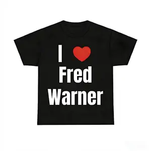 Game Day Apparel Cotton T Shirt I Heart Fred Warner for Fans with Graphic Design