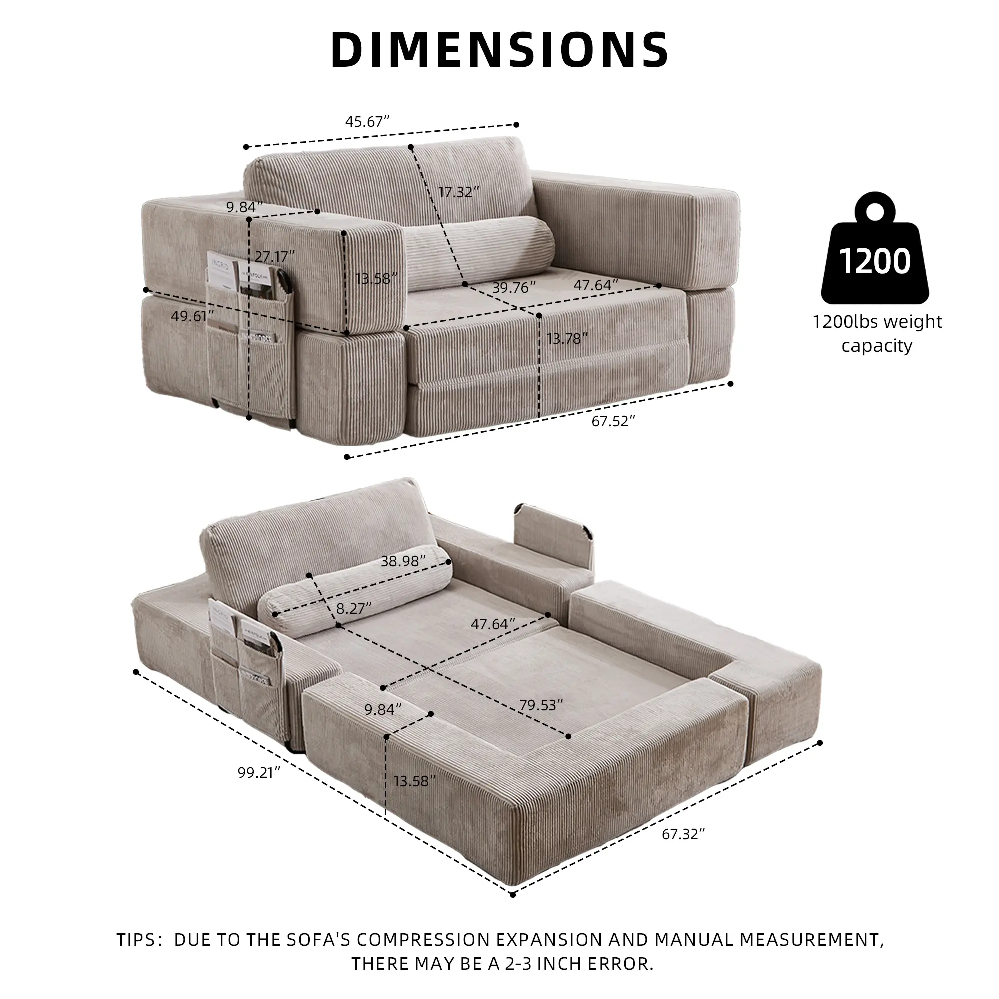 Light Grey - Single sofa 