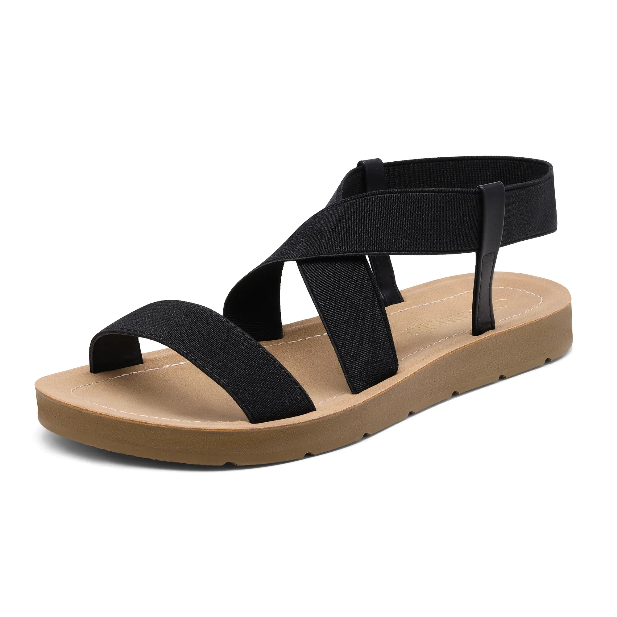 DREAM PAIRS Women's Ankle Strap Flat Sandals - Cute Popular Women's Sandals, 0.8 in Heel Height, Casual Summer Shoes, Cute Sandals