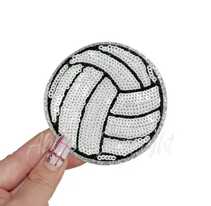 Volleyball Sequin Patch - 3.15” Volleyball Sequin Patch - 3.15”