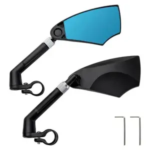 360° Adjustable Handlebar Bike Mirror with Anti-Glare Glass