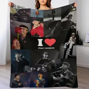 Ivan Music Cornejo Poster Blanket Air Conditioning Blanket Super Soft Travel Outdoor Flannel Blanket Fashion Personalized Gift Office Sofa Blanket Merch30 X40, Style